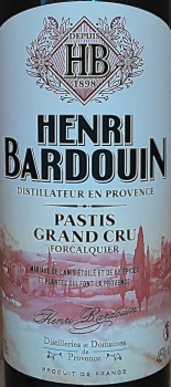 Distilleries et Domaines de Provence, Pastis Henri Bardouin, 0,70l, Alkohol 45,00%-Vol.
